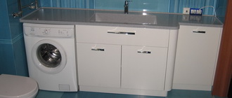 мебель для ванной комнаты со столешницей и стиральной машиной заказ 745 