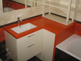 мебель для ванной камень оранжевый 457