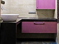 мебель для ванной комнаты розовая